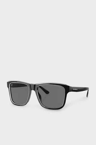 Emporio Armani نظارات شمسية مستقطبة لامعة للرجال 0EA4208 605187 56