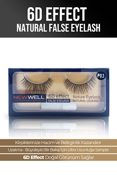 New Well 6D Effect Natural False Eyelash P03