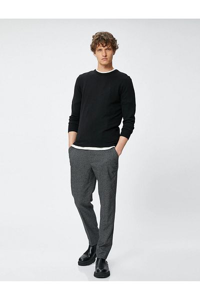 Koton Men's Fabric Trousers Anthracite 4wam40005hw