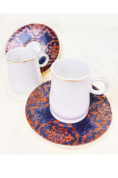 GÖNÜL TWO PERSON MODERN CUP SET BLACK - 2