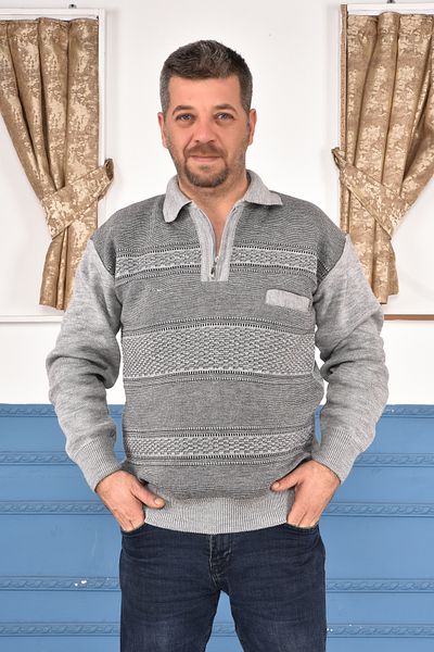 HEDEFNUR TEKSTİL POLO NECK ZIPPERED POCKET Knitwear Sweater