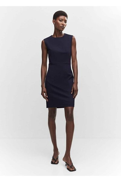 MANGO Woman Roman Woven Sleeveless Dress
