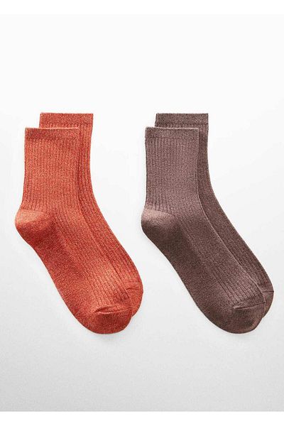 MANGO Woman 2er-Pack Lurex-Socken