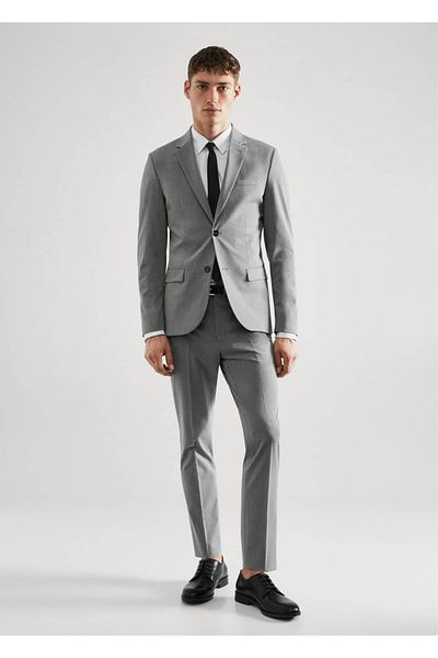 MANGO Man Blazerjacke aus Stretchgewebe in Super Slim Fit
