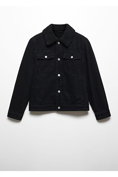 MANGO Man Kürklü denim ceket