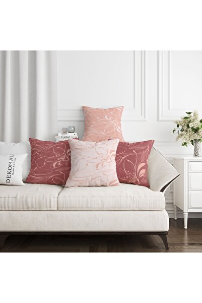 dekomall home & living Husă de pernă cu două fețe Morandi Color Flowers 4 pie...