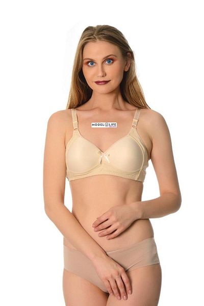 MODELLİFE Skin C Cup Sutien plat fără sârmă, fără pernă, bej