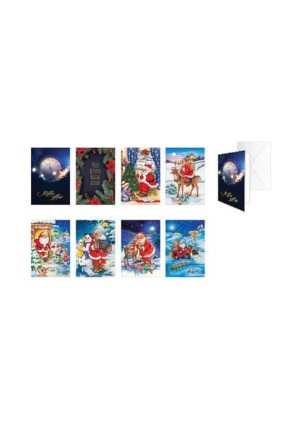 KESKİN COLOR Sharp Color Gilded New Year Greeting Card with Envelope900209-99 (Pack of 10)