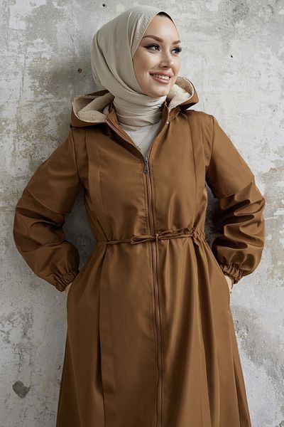 InStyle Παλτό με επένδυση από γούνα Molera - Μαύρισμα