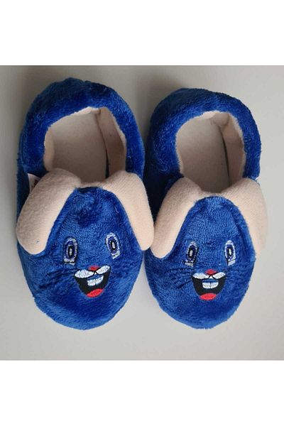 ALKABUTİK Children's Non-Slip Sole Slippers, Cotton Lined, Rabbit Figured Multi-Purpose School Nursery Shoes, Home Shoes