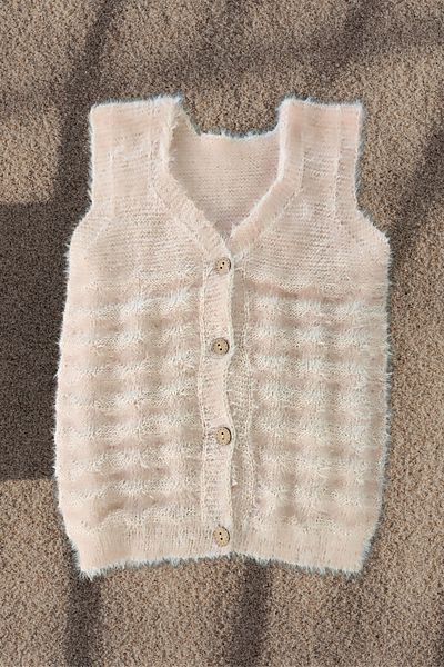 Çt Çeyizci Tekstil Children's Vest with Feathers, Baby Vest with Feathers, Warm Children's Vest