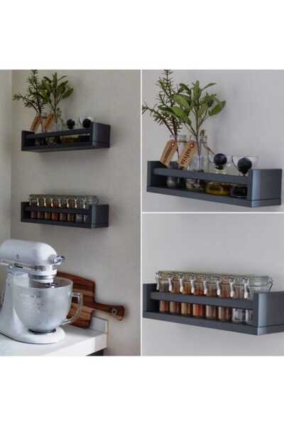 EGN WOODS غرفة أطفال مونتيسوري، رف حائط للحمام، طقم بهارات عدد 2 عرض 50 سم