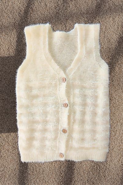 Çt Çeyizci Tekstil Children's Vest with Feathers, Baby Vest with Feathers, Warm Children's Vest
