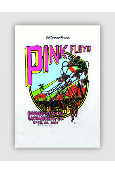 fırsatlar diyarı PINK FLOYD Hughes Stadium Sacramento, Ca. 1988 Vintage Duvar...
