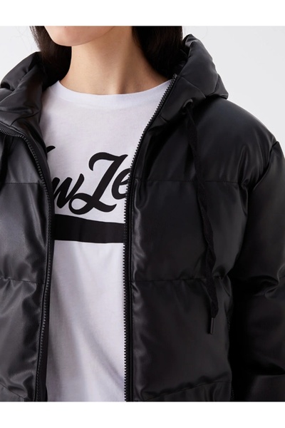 LC Waikiki XSIDE Γυναικείο ίσιο πουπουλένιο παλτό με κουκούλα