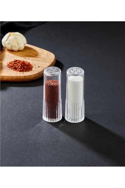 MİMOZA PARK 6 Pieces Crystal MICA Salt & Pepper Shakers (Not Glass)