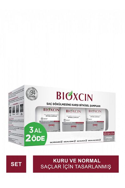 Bioxcin 3 Pack - Classic Shampoo Dry, Normal Hair, Pay 2