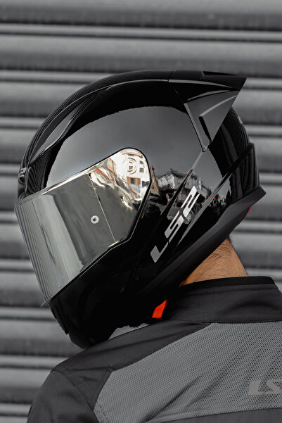 LS2 Rapıd 2 Race Siyah Kask (1 GÜMÜŞ 1 ŞEFFAF VİZÖR)