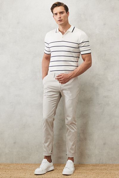 AC&Co / Altınyıldız Classics Men's Stone Slim Fit Narrow Cut Side Pocket Flexible Chino Trousers