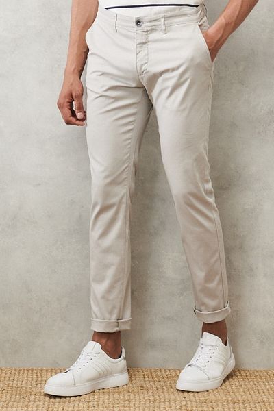 AC&Co / Altınyıldız Classics Men's Stone Slim Fit Narrow Cut Side Pocket Flexible Chino Trousers