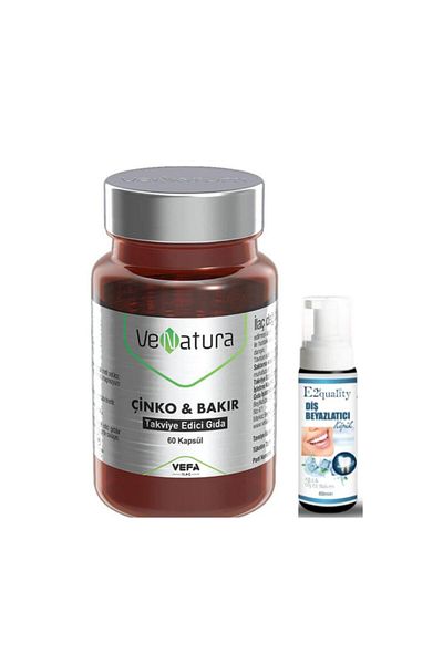 VeNatura Zinc - Copper Supplementary Food 60 Capsules - Teeth Whitening Foam