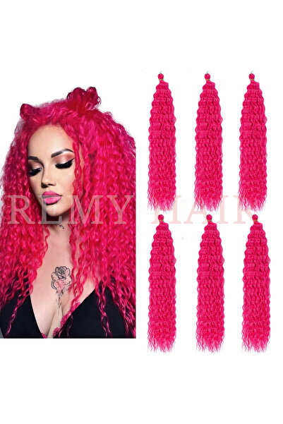 REMY HAİR Afro Örgüsü Saç - Fuşya Pembe 100gr.