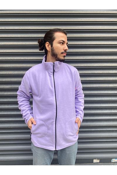 nacar çarşı UNISEX Polar Cold-Resistant Standard-fit Pocket-Free Men's Fleece Cardigan