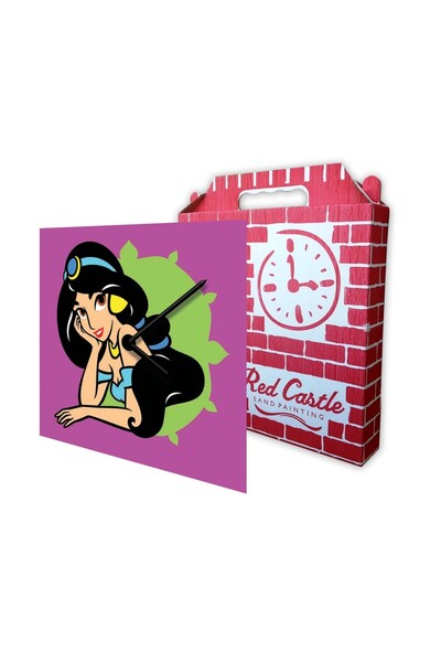 Red Castle مجموعة طلاء رملية لساعة الحائط من ديزني ياسمين - S-0020