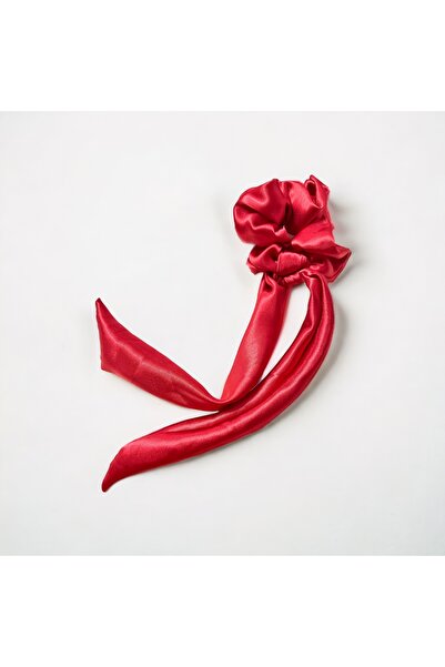 alsaccessories Κόκκινο Χρώμα Σατέν Μοντέλο Φουλάρι Πασιέντζα