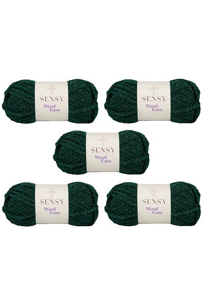 SENSY Wool Ease 5 Pieces of Hand Knitting Yarn Scarf Beanie Hat Yarn Poncho Yarn Cardigan Yarn Knitting Yarn