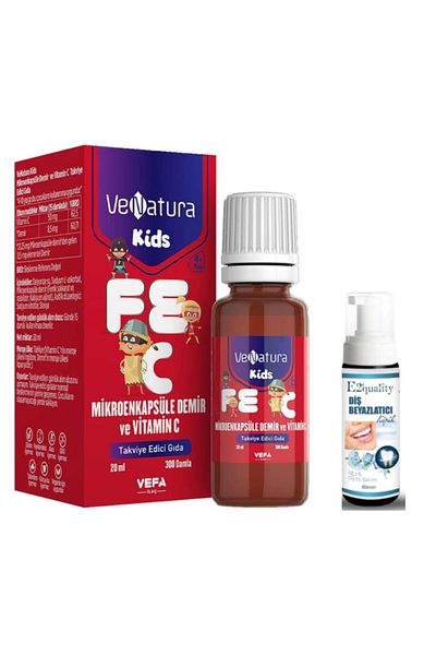 VeNatura Kids Microenecapsule Iron and Vitamin C Supplementary Food 20 ml - Teeth Whitening Foam Hed