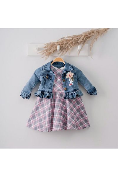Zuff Baby baby dress with jeans jacket
