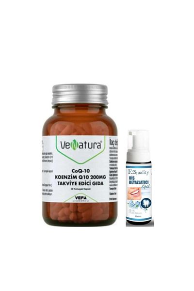 VeNatura CoQ-10 Q10 200mg - 30 Capsules Food Supplement, Teeth Whitening Foam