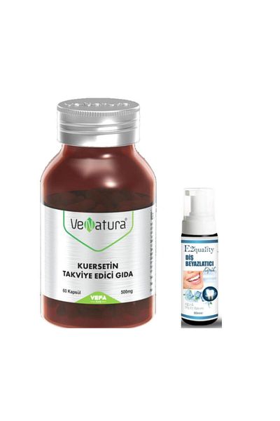 VeNatura 60 Capsules Quartzetin - Booster and Teeth Whitening Foam Gift