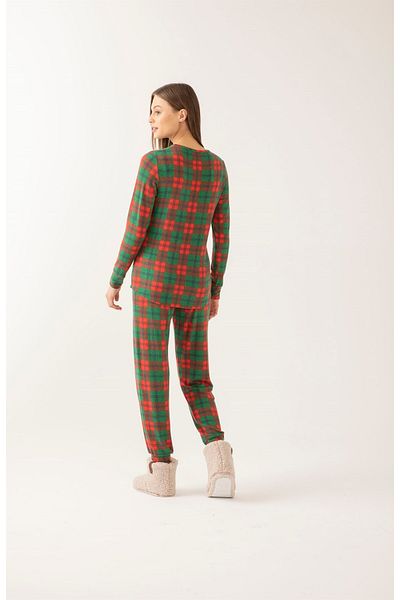 Pamuk & Pamuk Green Red Plaid Pajama Set