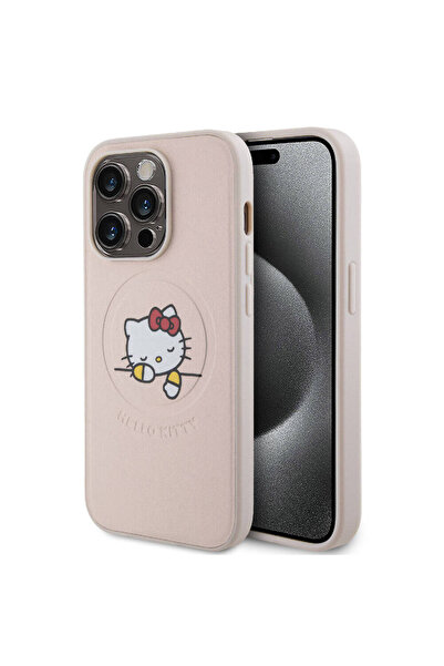 Hello Kitty Apple Iphone 15 Pro Uyumlu Kılıf Lisanslı Magsafe Şarj Özellikli Baskı Logolu U
