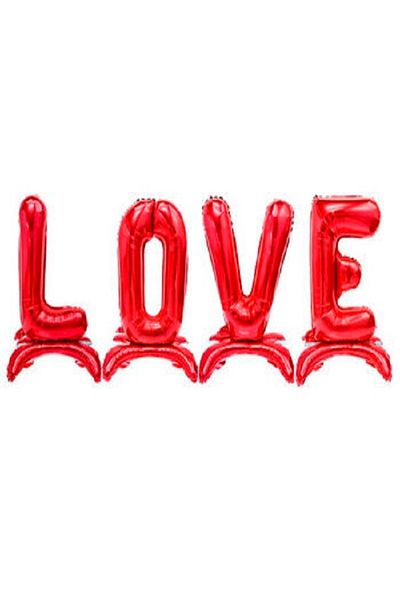 Kazanabil LOVE FOOTED FOIL BALLOON SET RED