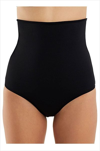 AYYILDIZ 63051 Parte de jos de bikini neagră cu talie înaltă