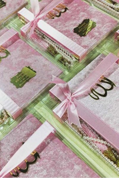 Sera Hediyelik Kadife Kaplı Yasin Kitabı İnci Tesbihli Kız Bebek Mevlidi 10'l...