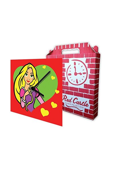 Red Castle مجموعة طلاء رملية لساعة حائط ديزني رابونزيل - S-0013