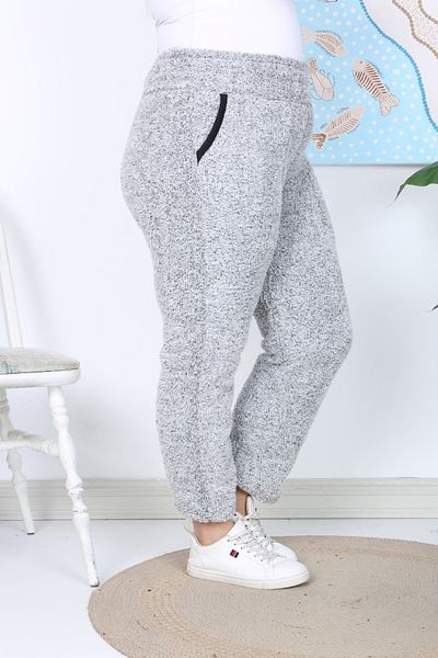 xlargebutik High Waist Flexible Plush Fleece - Plus Size Clothing, Comfortable Warm