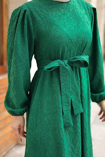 shalby Îmbrăcăminte pentru femei Jacquard Rochie lungă Smarald