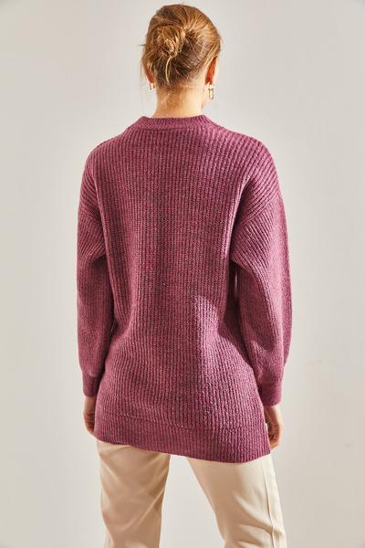 Bianco Lucci Dámské úpletové šaty s rolákem