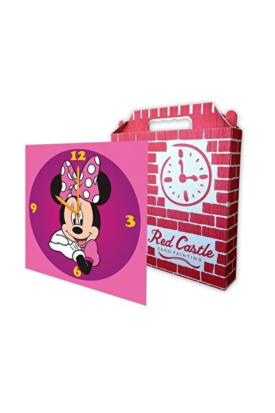 Red Castle Disney Minnie Wall Clock Sand Painting Set- S-0003