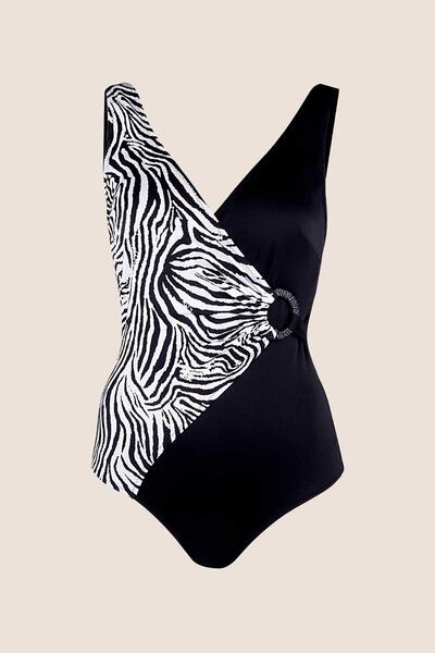 AYYILDIZ 49600 Zebra Patterned Recovery Swimsuit
