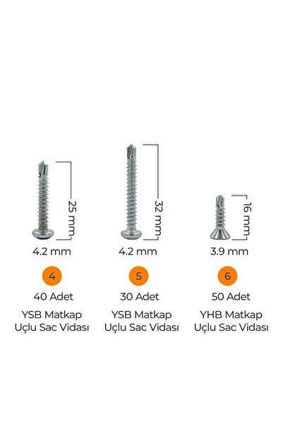 TOKO Hobi-3 Matkap Uçlu Akıllı Vida Seti 435 Parça 14 Çeşit Organizer Takım Çantalı
