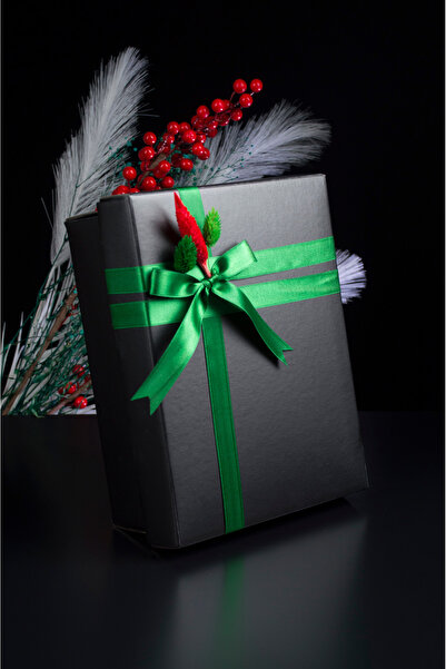 ADENZ Hediye Kutusu Kırpıklı - 1. Sınıf Saten Kurdeleli - Kuru Çiçek Süsleme ...