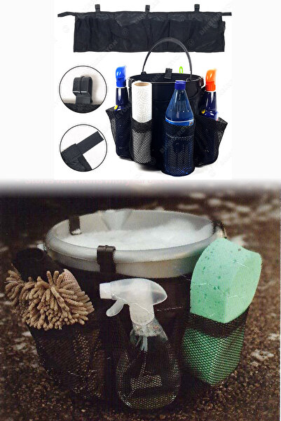 Binbirreyon Temizlik Kovası Organizer Düzenleyici Fileli Askılı Düzenleyici E...