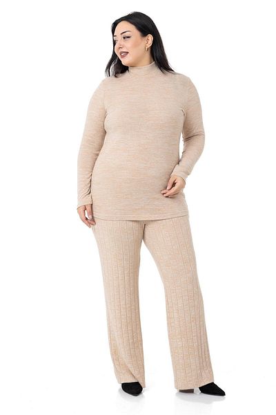 DISENTIS MODEST Tricoturi cu maneci lungi jumatate pescar marime mare bej body