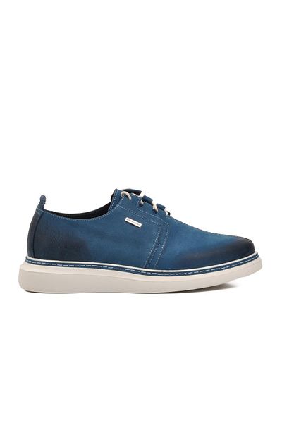 Pierre Cardin 13804 Pantofi casual pentru bărbați din piele naturală nubuc albastru